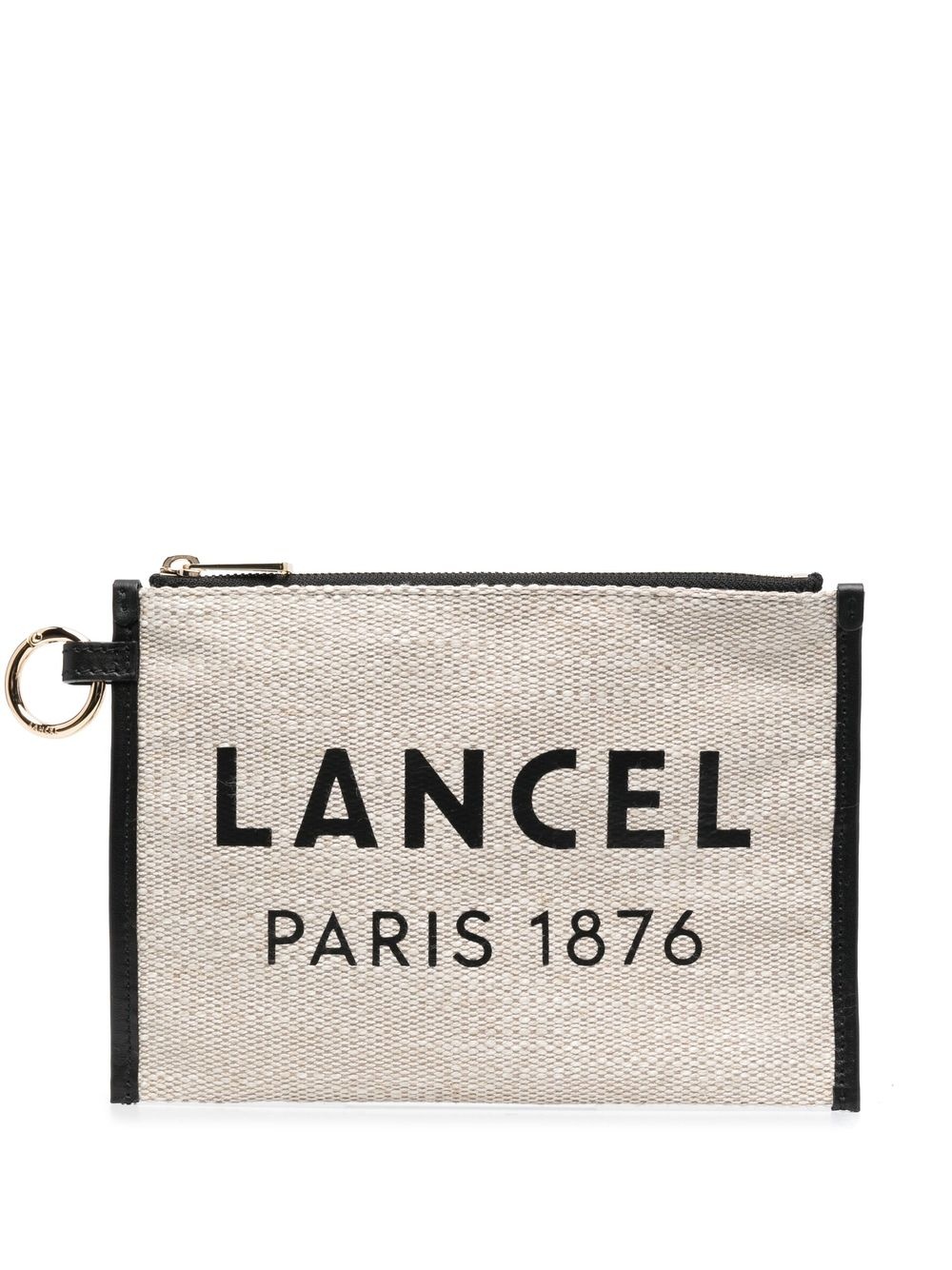 logo-print clutch bag - 1