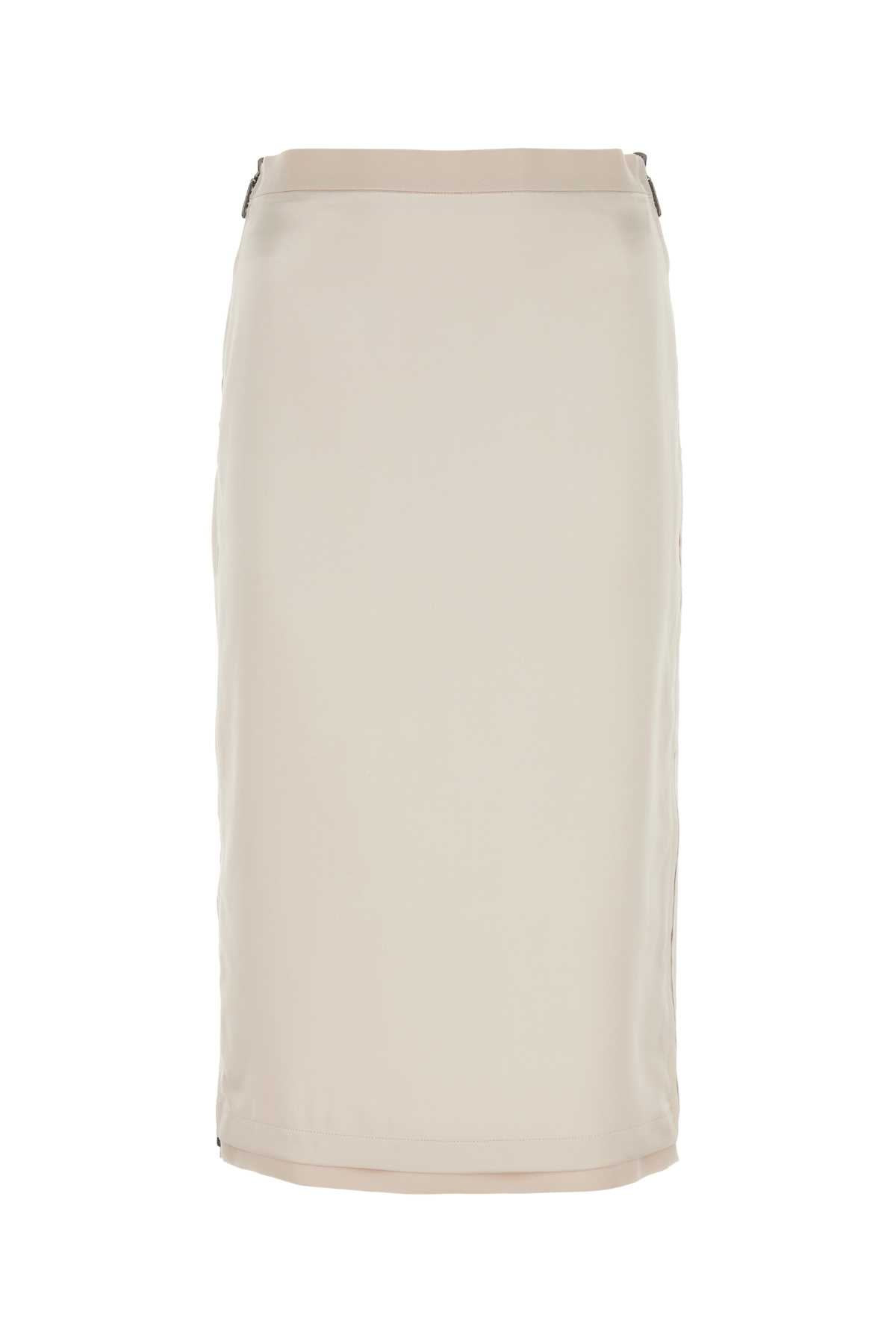 Fendi Women Light Pink Satin Skirt - 1