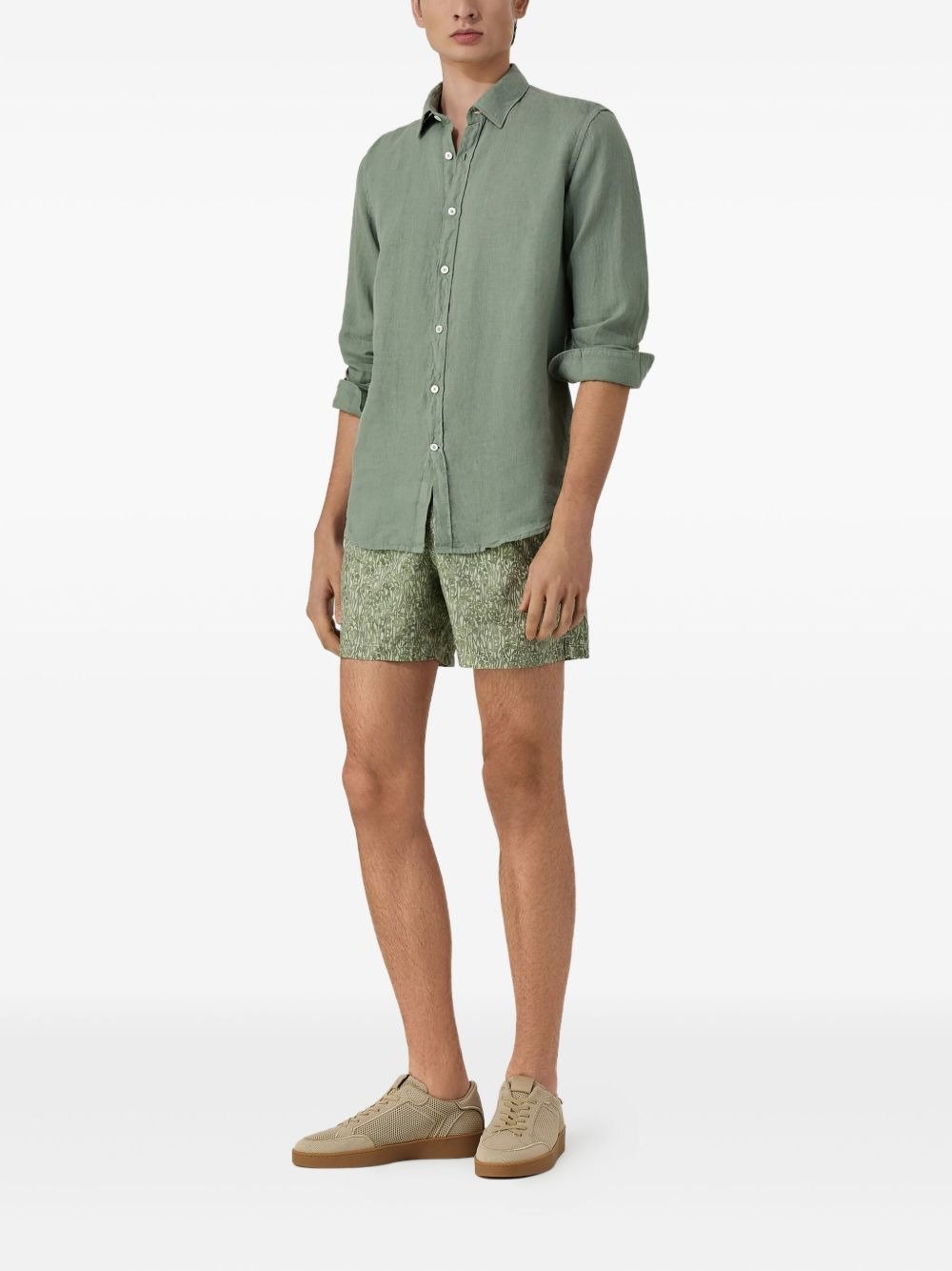 printed drawstring swim shorts - 5