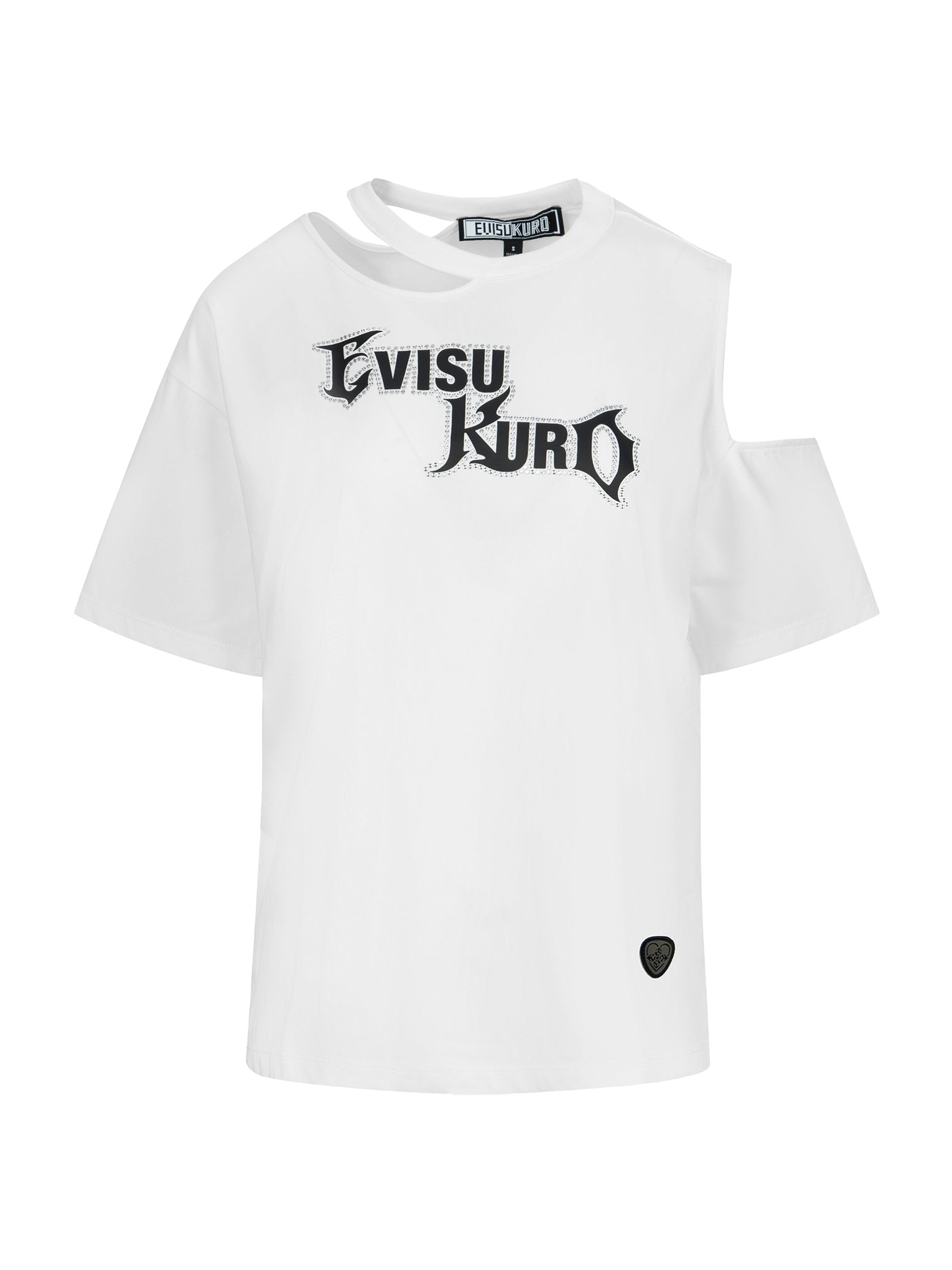 Heat Transfer Logo Print Hollow Fashion Fit T-shirt - 11