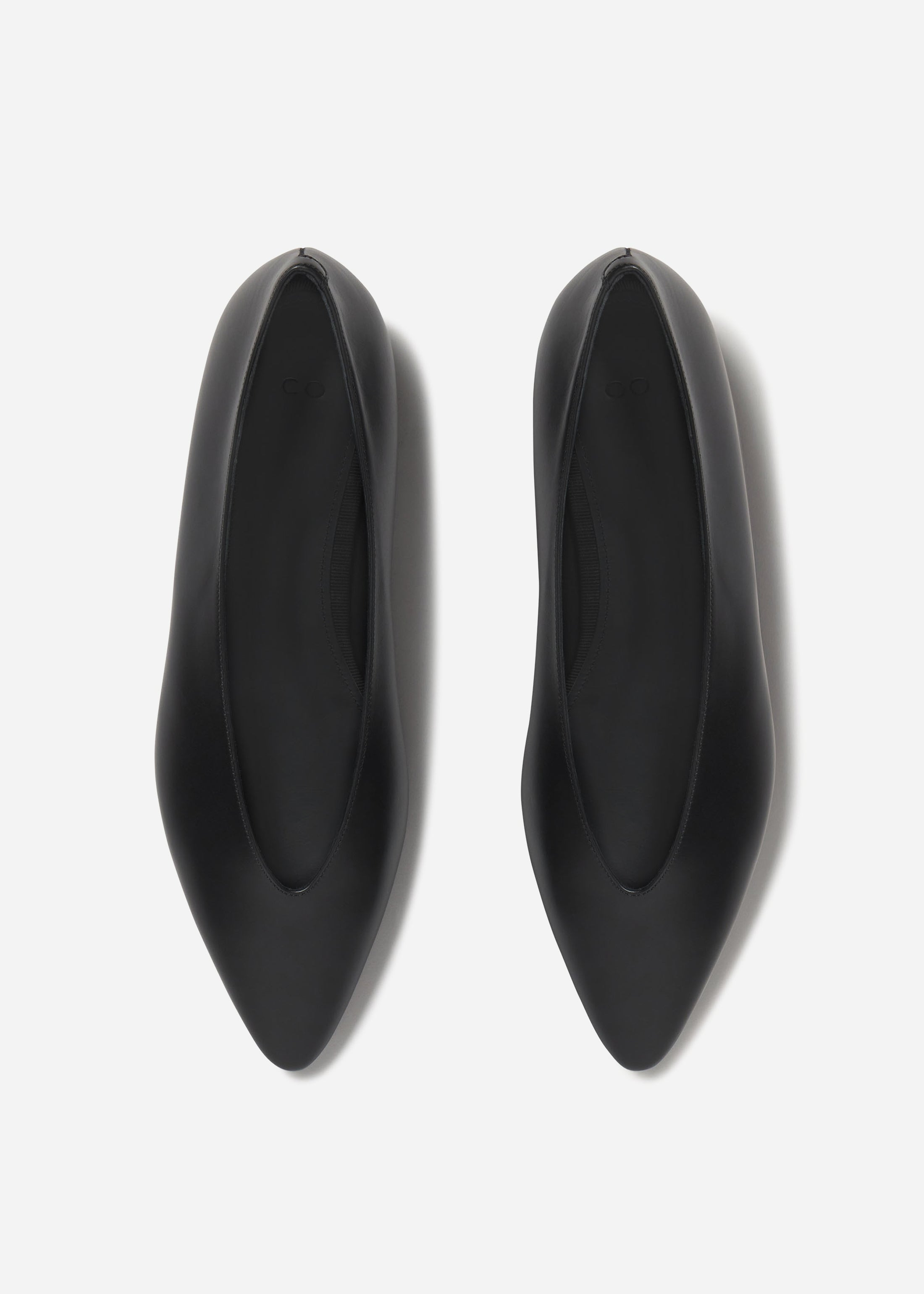 Pointed Ballerina Flat in Black - 3