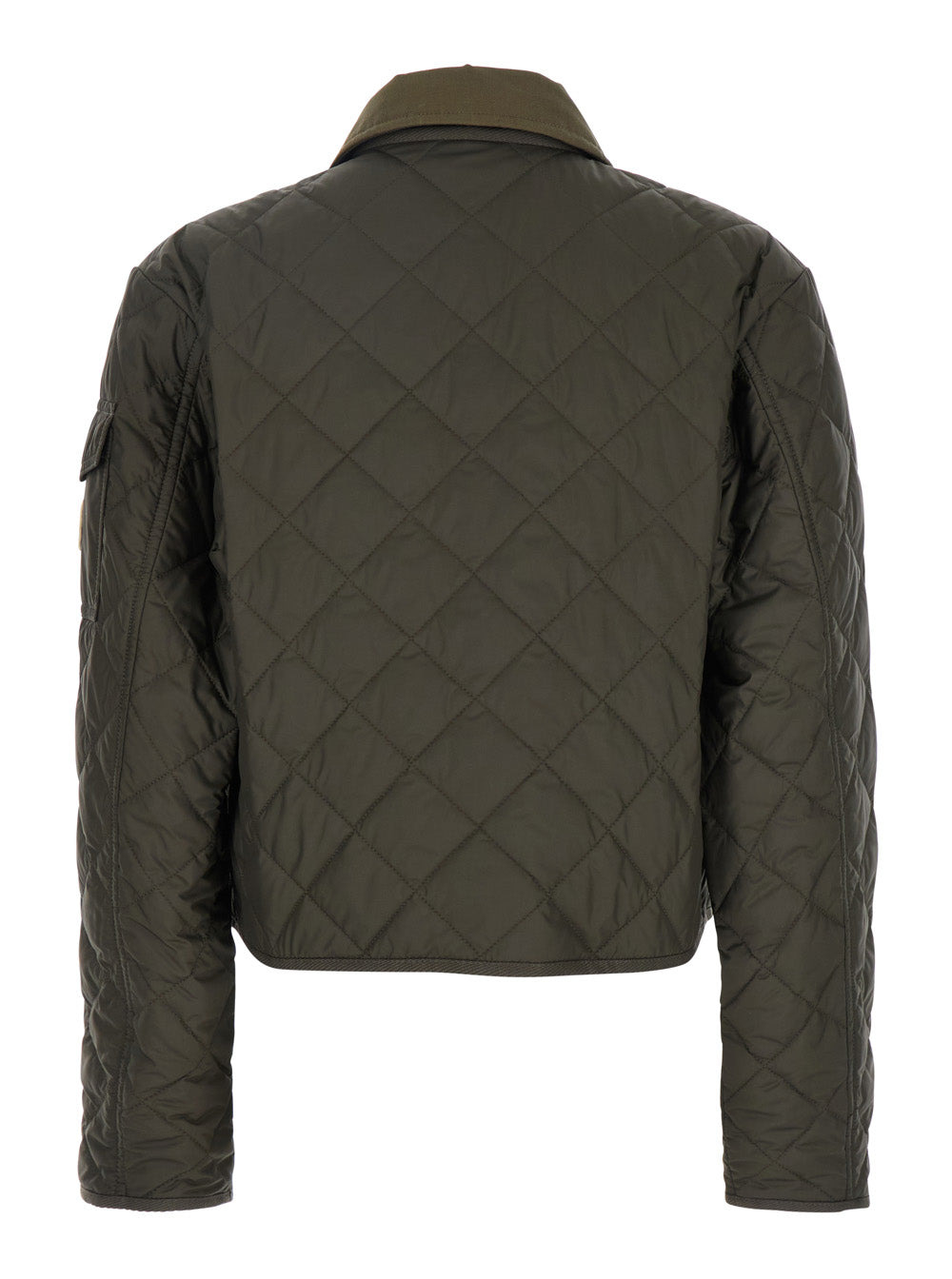 Moncler Women 'Chitre' Green Down Jacket With Logo Patch Applied On The Sleeve And Front Pockets In  - 2