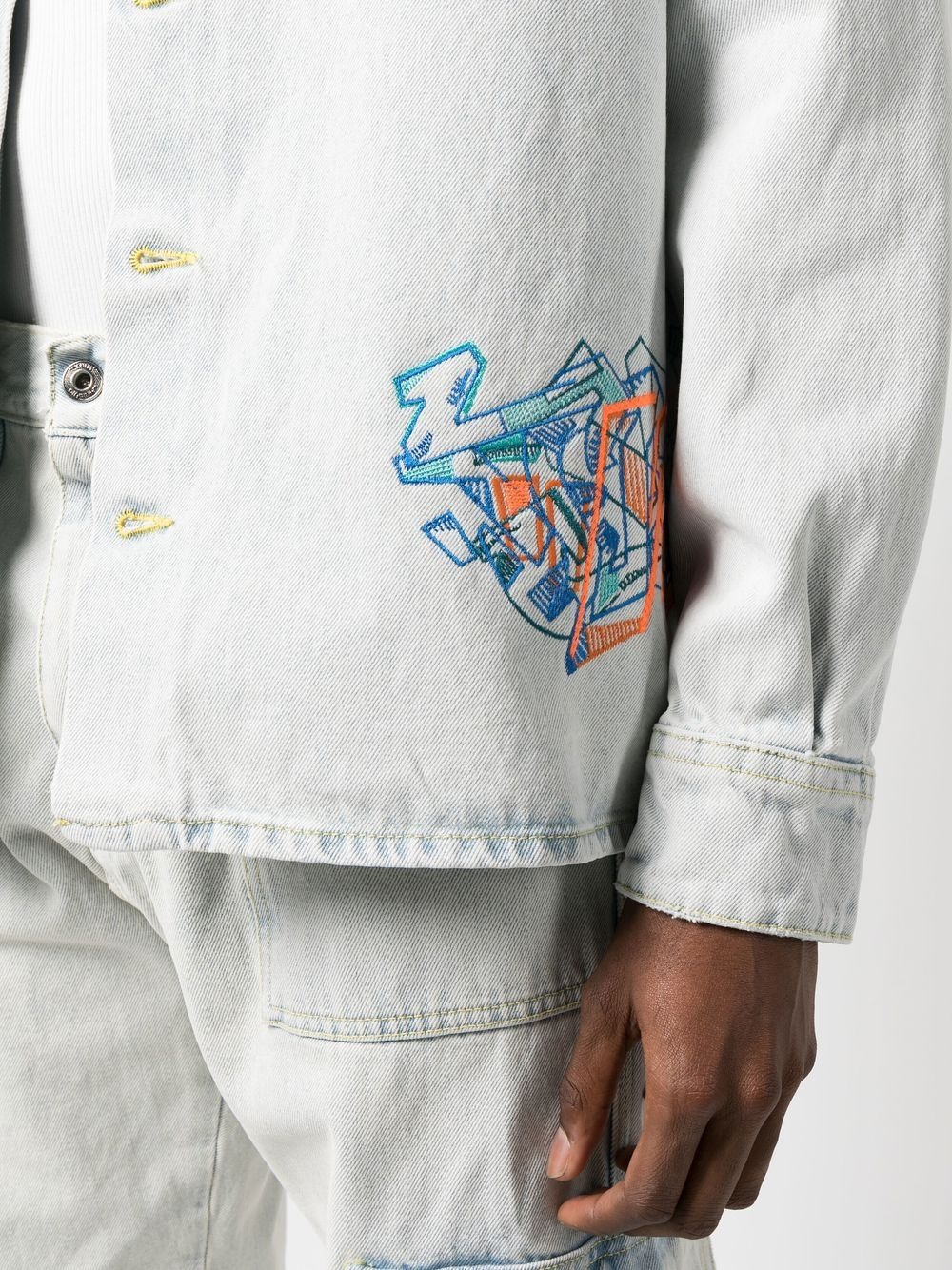 Graffiti denim shirt - 5