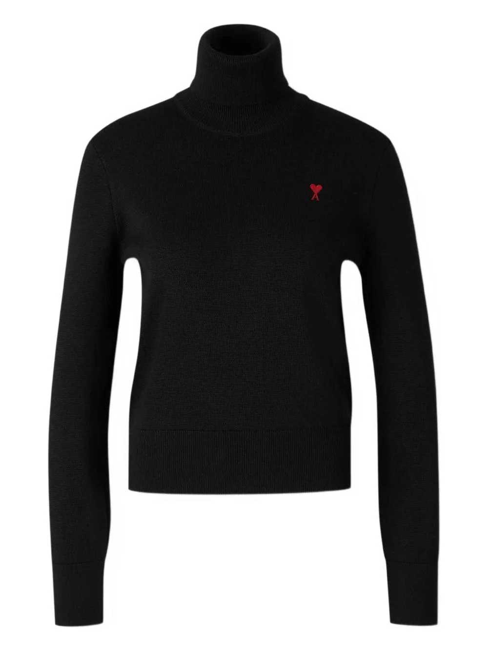 logo-embroidered turtleneck sweater - 1