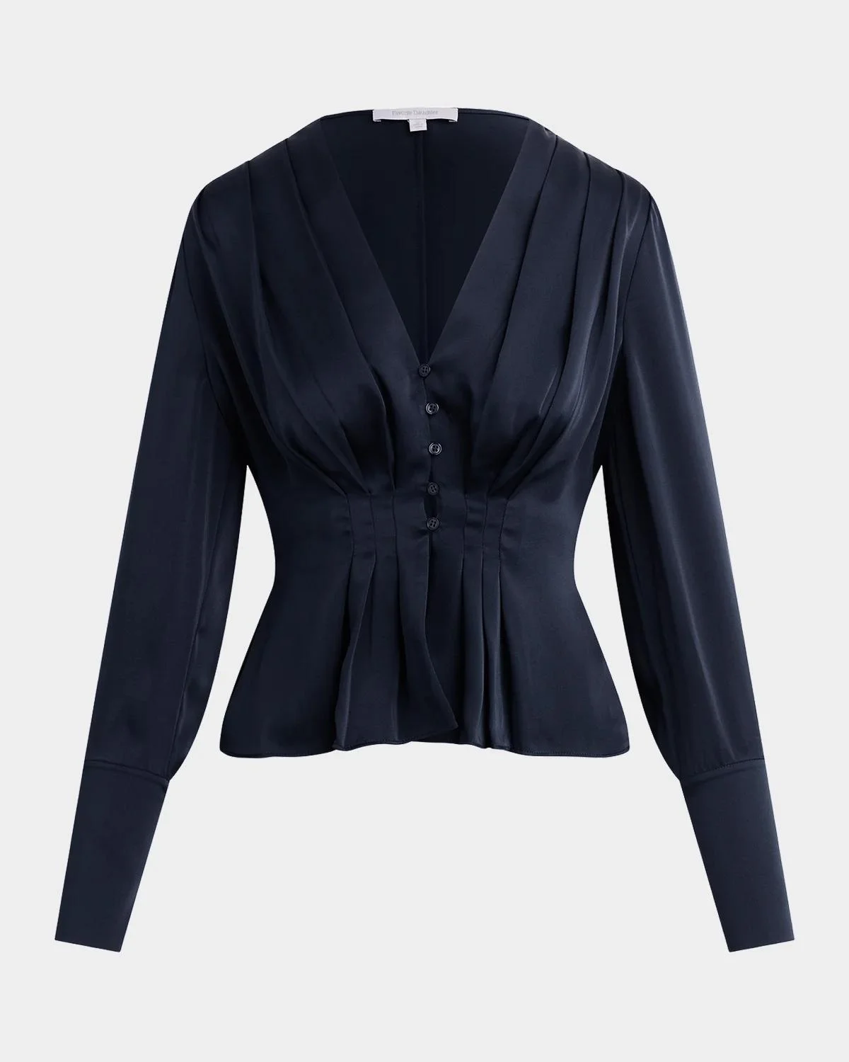 The Romance Satin Pleated Top - 1