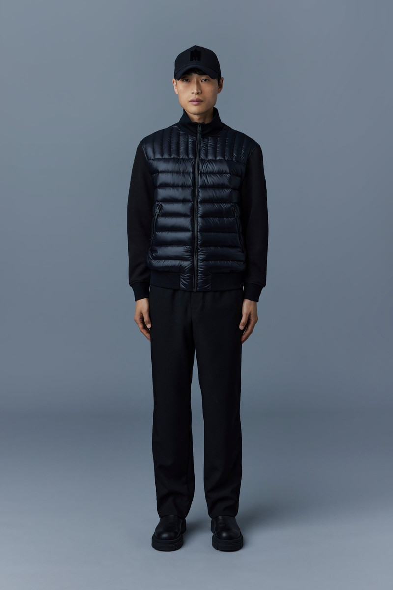 MACKAGE COLLIN Mixed media bomber jacket outlook
