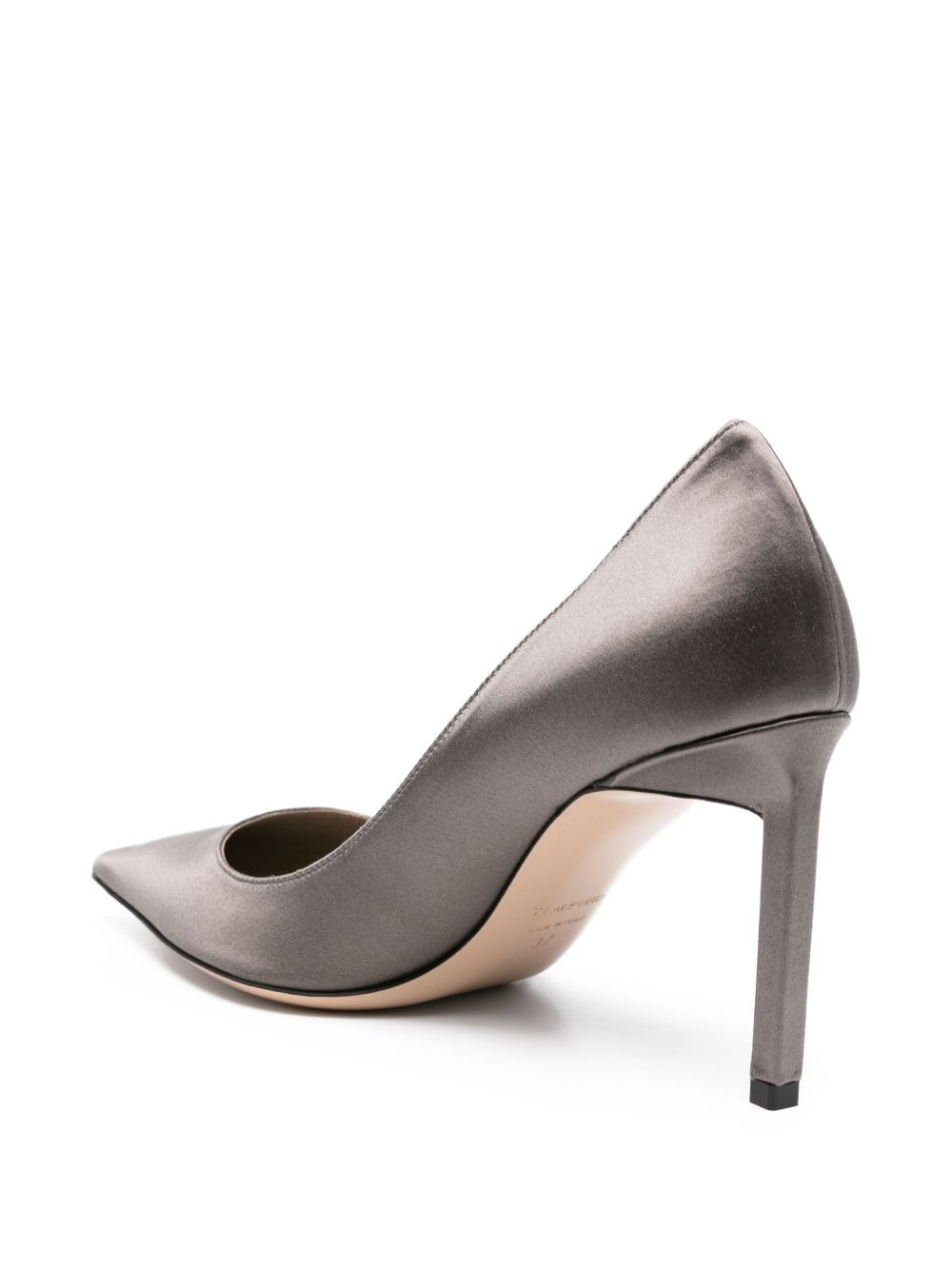 85mm pointed-toe satin pumps - 3