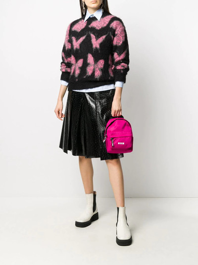 MSGM butterfly motif sweater outlook