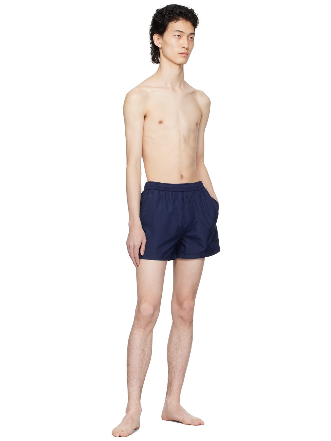 Navy Drawstring Swim Shorts - 4