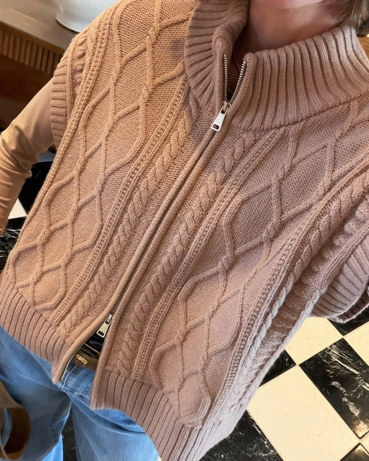 Splendid x @Cellajaneblog Cable Knit Vest - 1