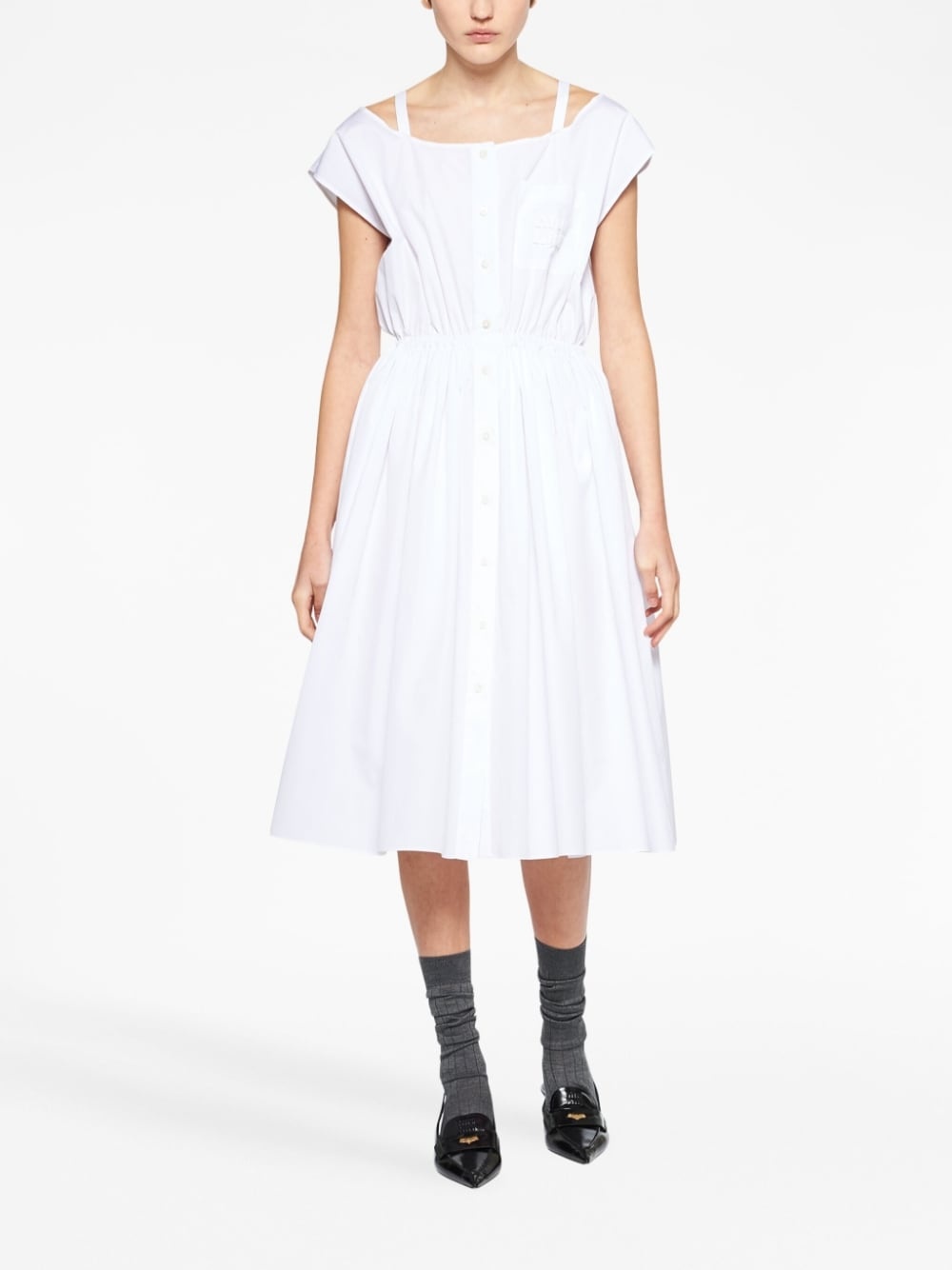 cotton midi dress - 2