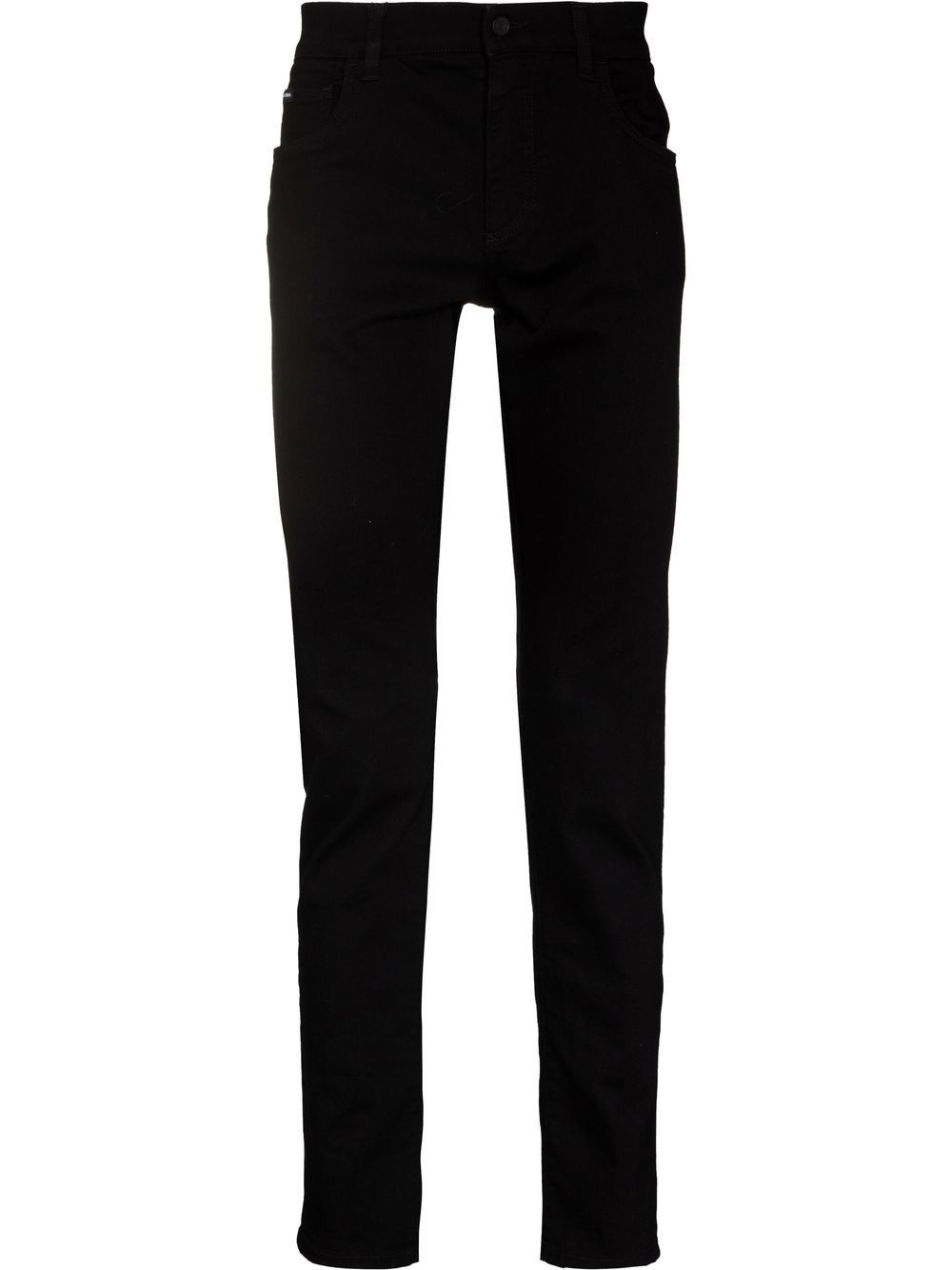 logo-patch slim-fit jeans - 1