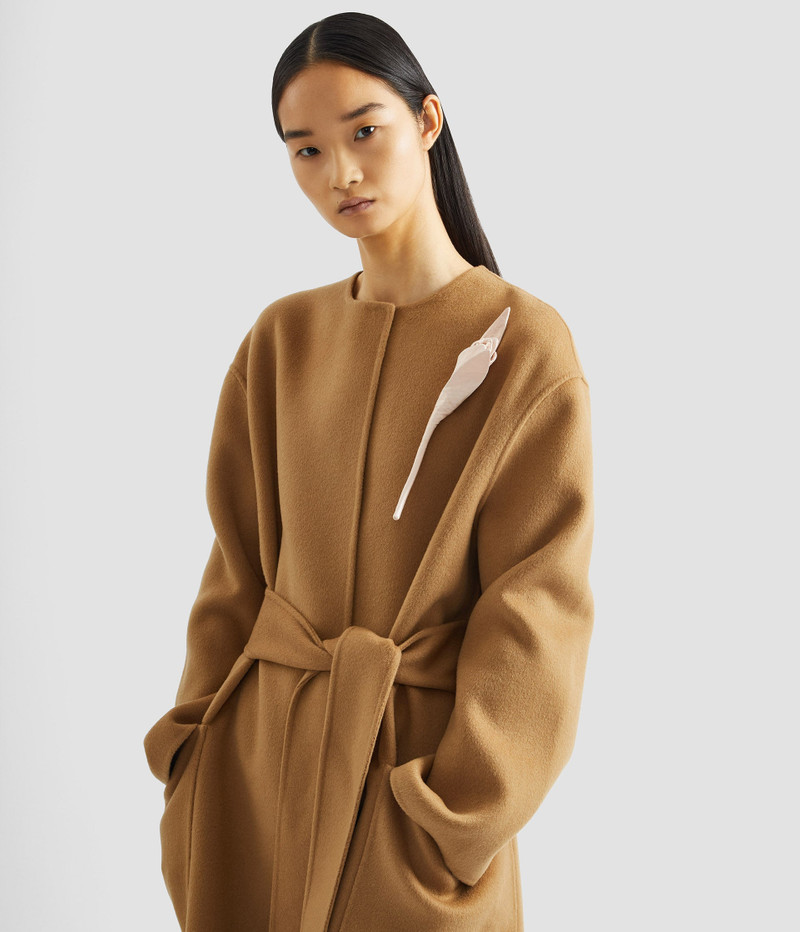 FLORAL APPLIQUÉ DOUBLE FACED WOOL COAT 5