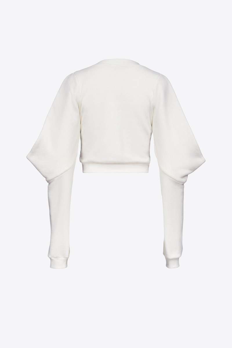 AREA CRYSTAL EMBELLISHED COLD-SHOULDER SWEATSHIRT outlook