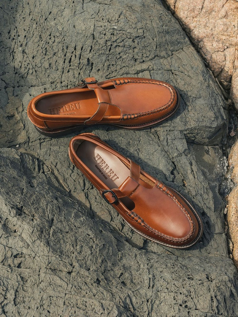 ALBER T-bar buckled loafers 7
