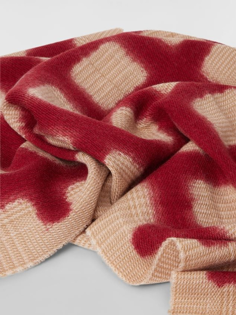 Marni CHECK DESIGN SPRAYED WOOL SCARF outlook