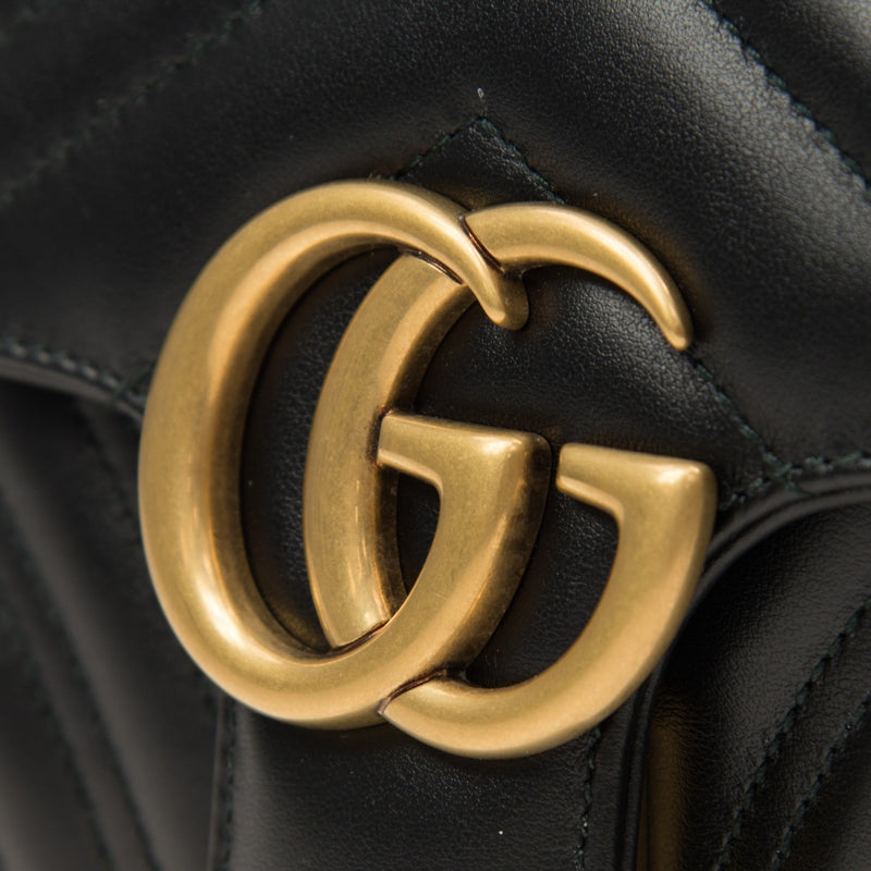 (WMNS) Gucci GG Marmont Leather Single-Shoulder Chain Bag Mini Black 446744-DTDIT-1000 - 5