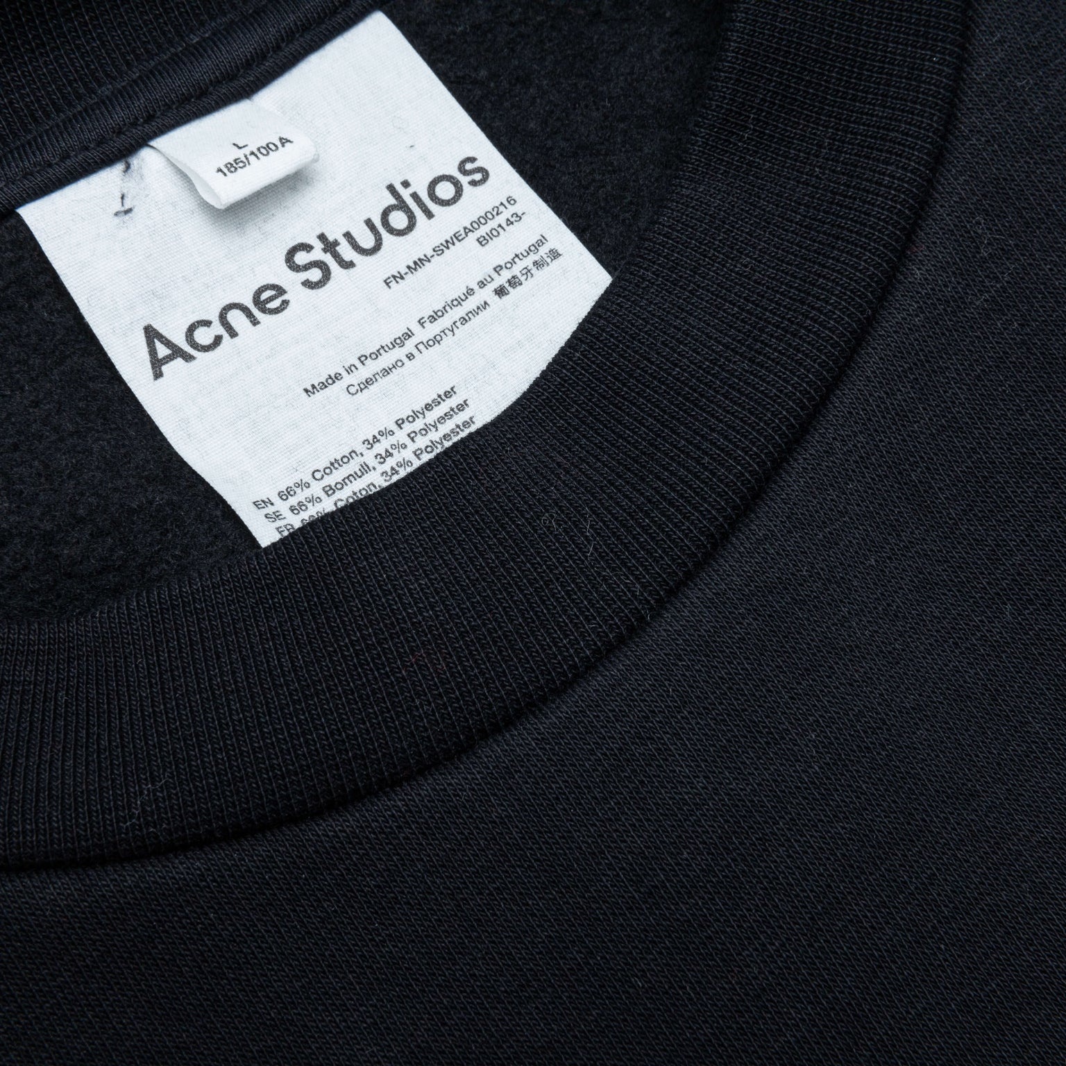 ACNE STUDIOS BRUSHED SWEATSHIRT - BLACK - 3