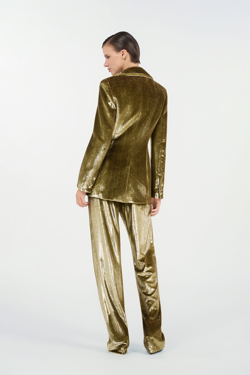 Gold Velvet Blazer 4