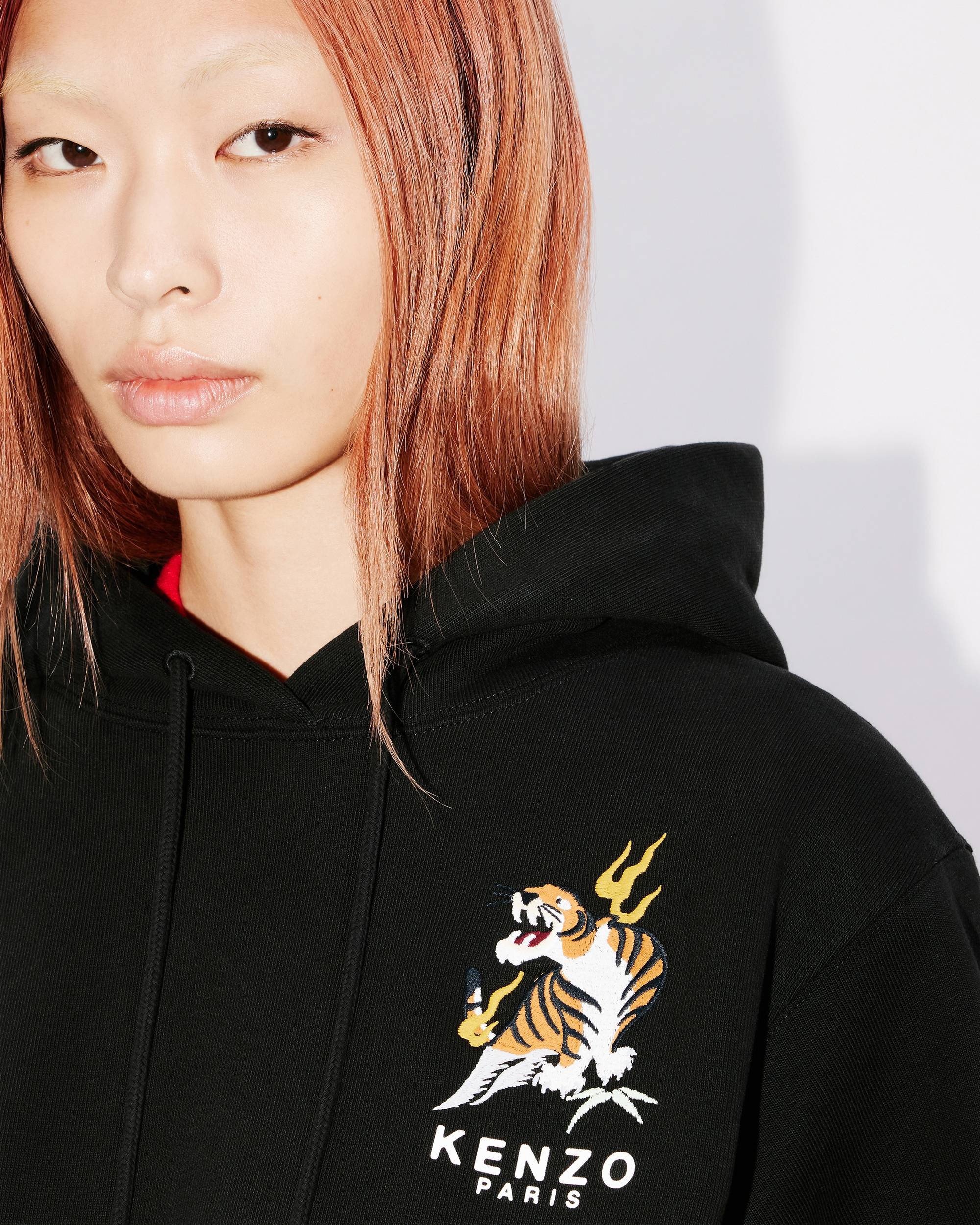 'Year of the Dragon' embroidered classic hoodie sweatshirt - 6