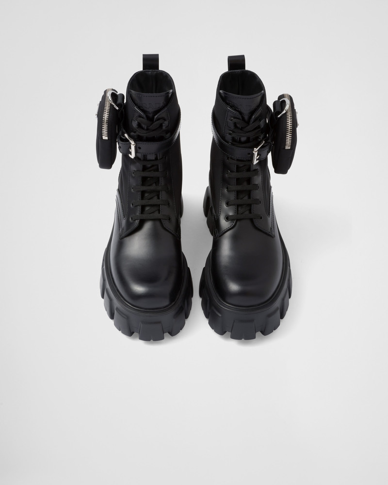 Monolith leather and Re-Nylon boots with pouch 4