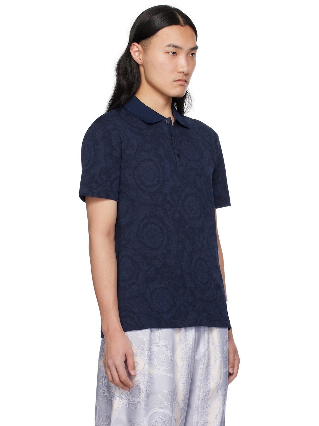 Navy Barocco Polo - 2