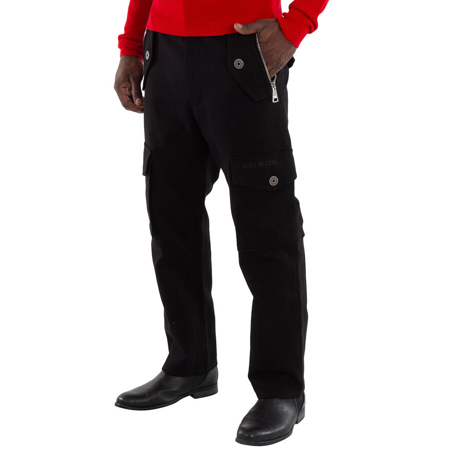Balmain Straight-Cut Cargo Cotton Trousers - 2