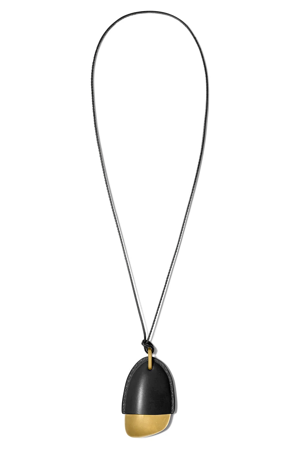 Stone Pendant Necklace - Black - 1