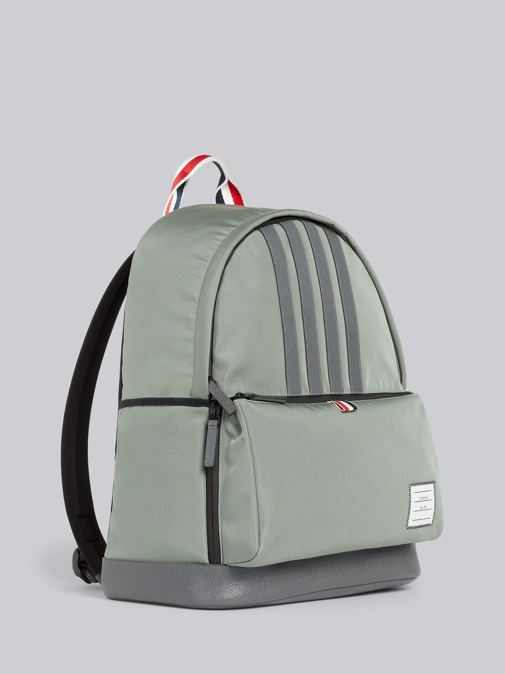 Medium Grey Nylon and Interlock 4-Bar Applique Easy Backpack - 3