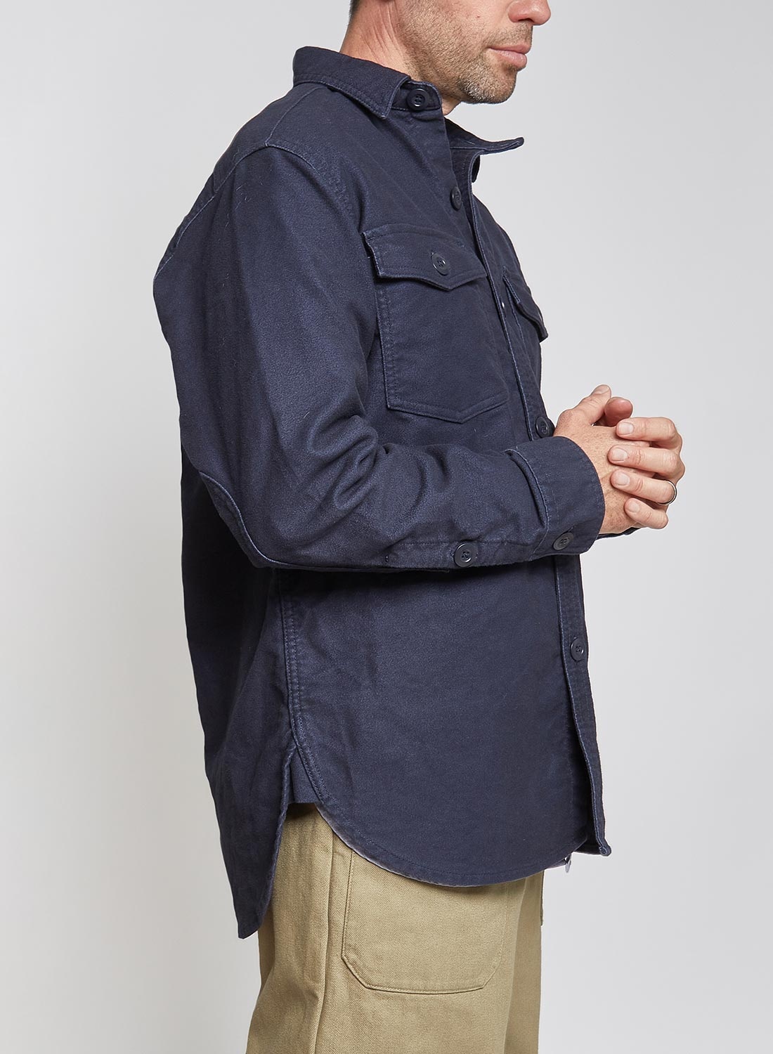Big Overshirt in Black Navy - 8