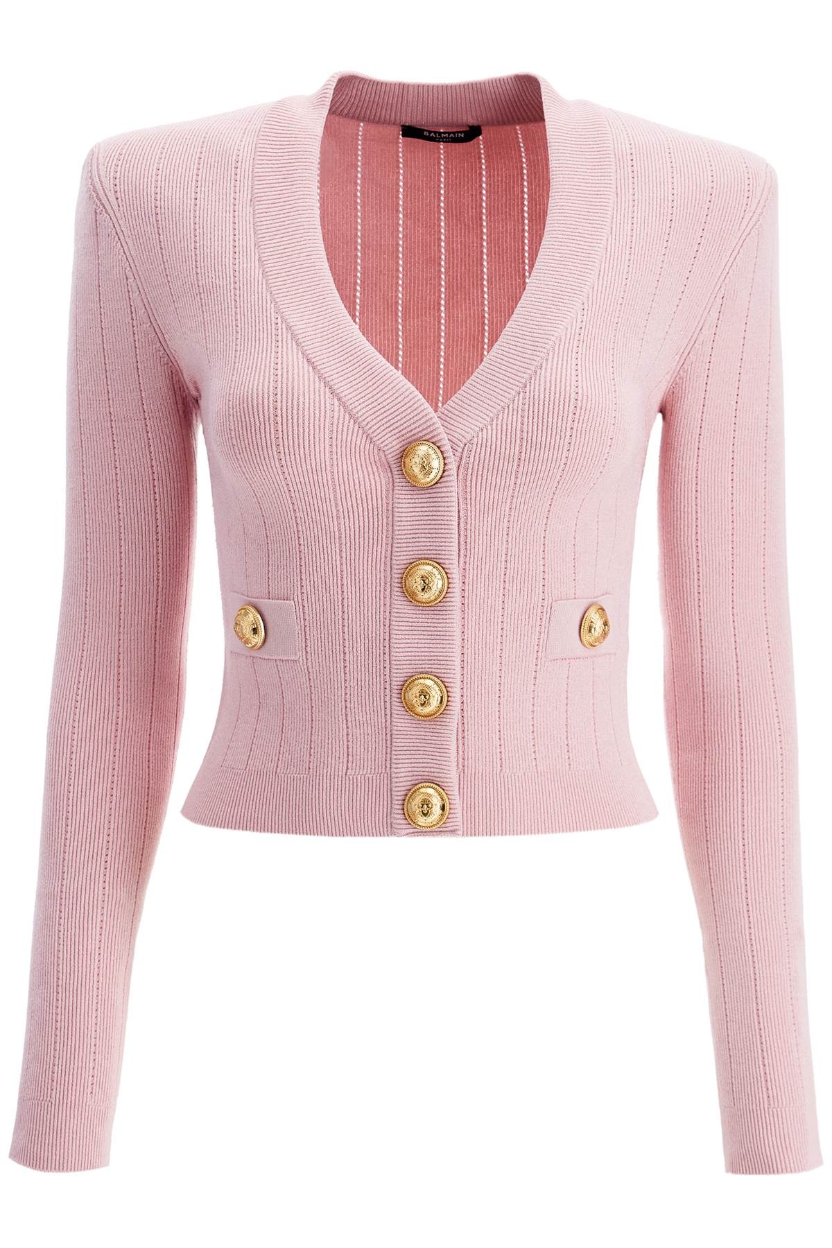 Balmain Cardigan With Structured Shoulders - 1