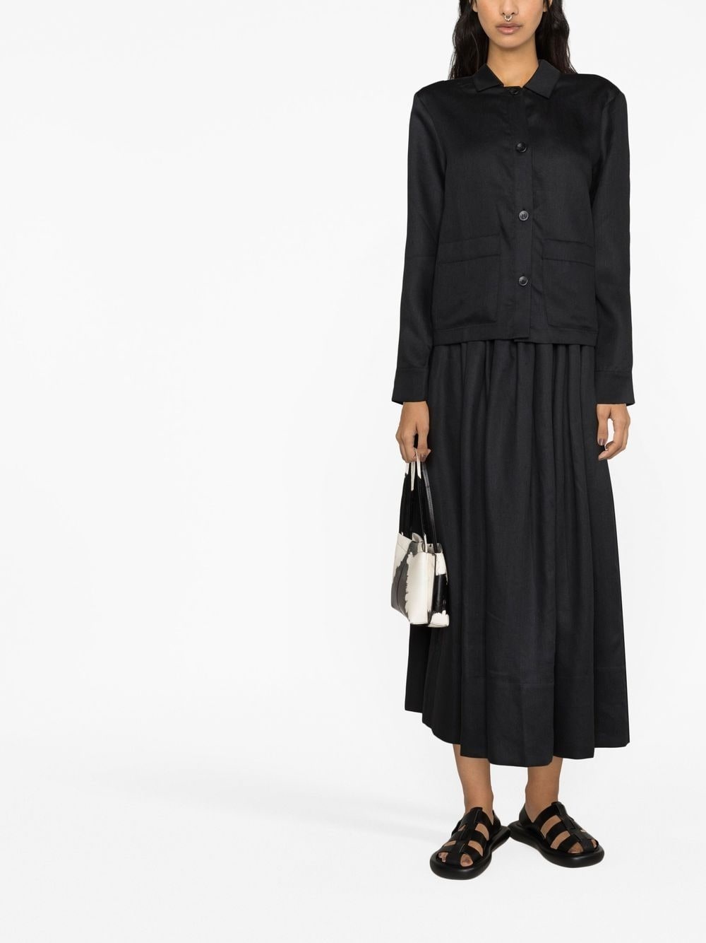 Coco full linen midi skirt - 2
