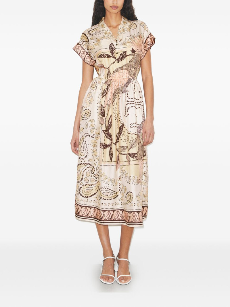 TORY BURCH waisted silk shirtdress outlook