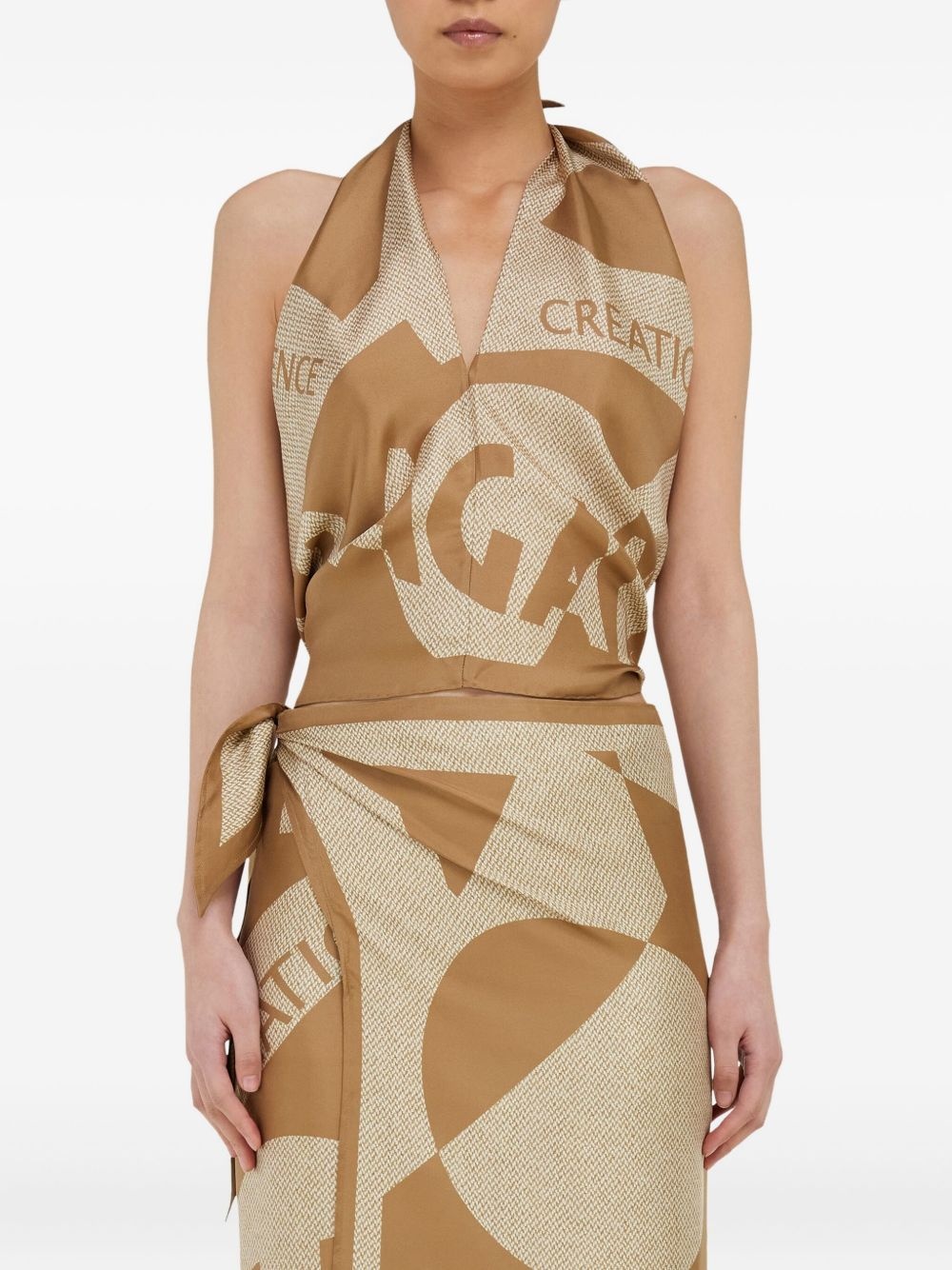 Venna-print silk scarf - 2