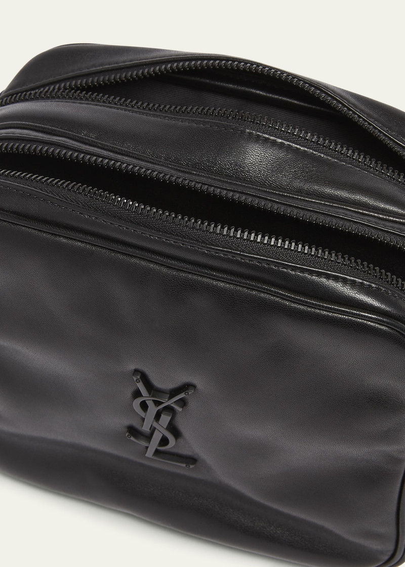 SAINT LAURENT Men's Niki YSL Cube Camera Bag in Leather outlook