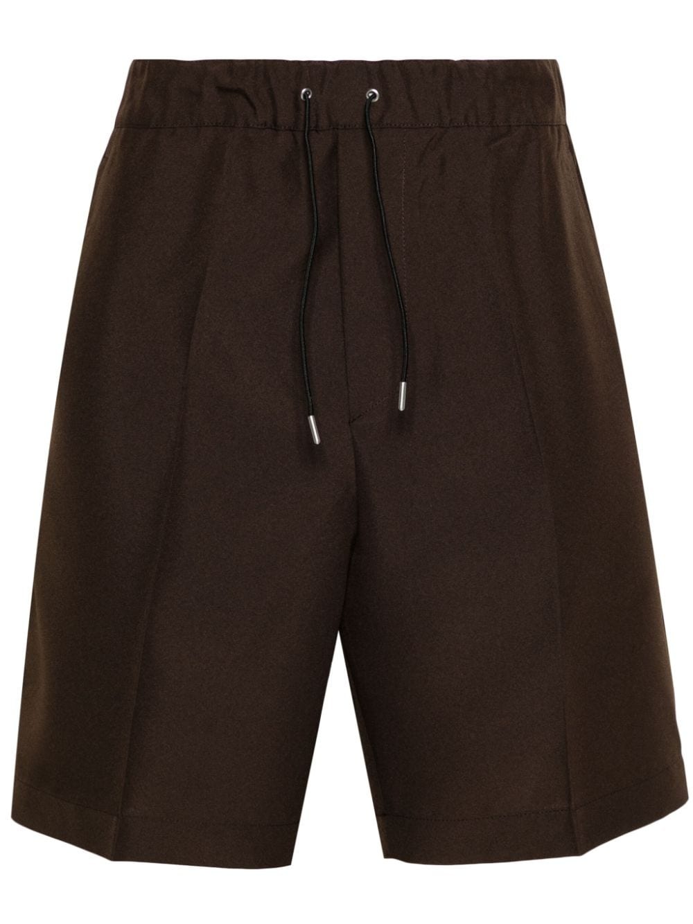 drawstring-waist crepe shorts - 1