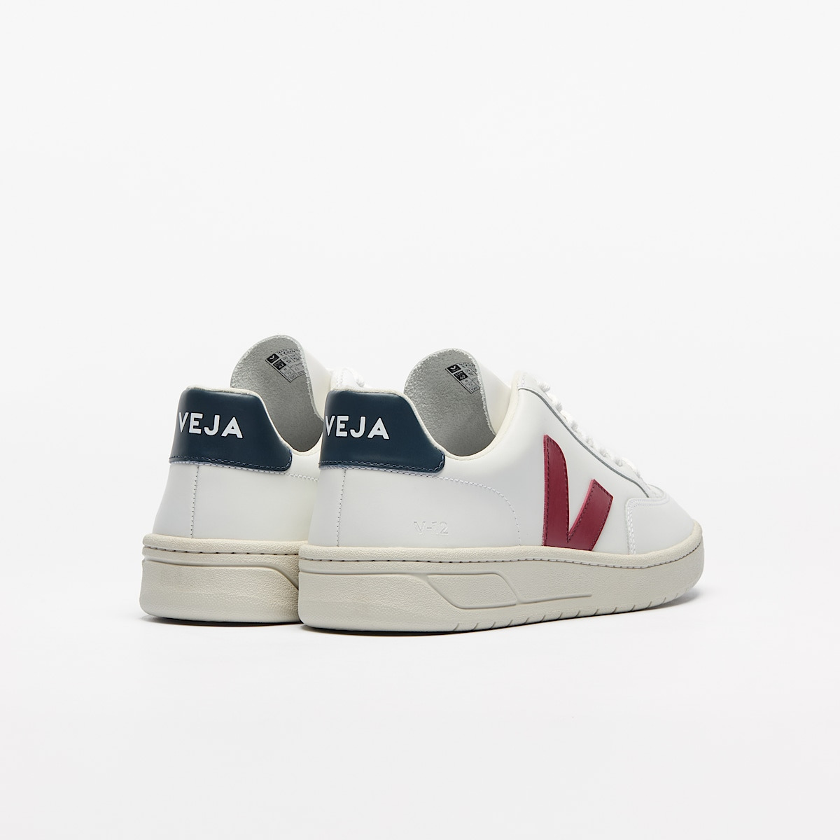 V-12 LEATHER WHITE MARSALA NAUTICO - 3