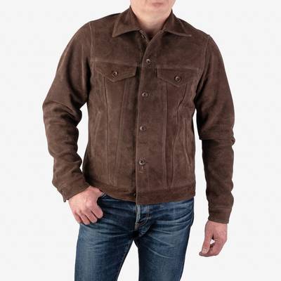 Iron Heart IHJ-49-BRN Split Steer Modified Type III Jacket - Brown outlook