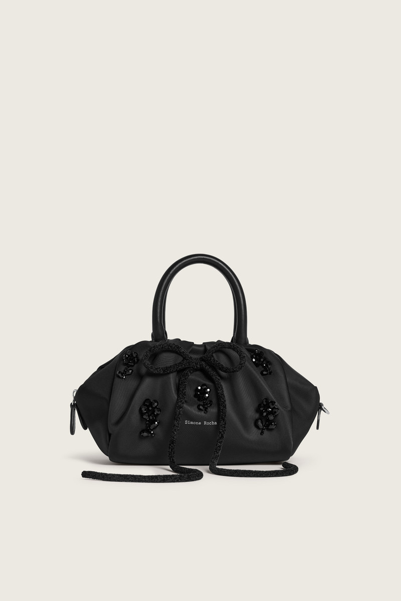 Embellished Mini Gathered Top Handle Bag 1