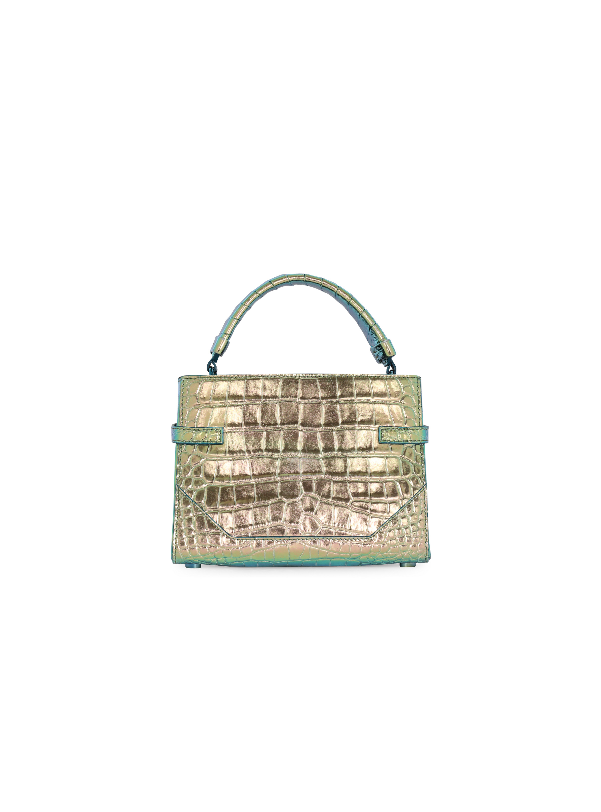 B-Buzz 22 Top Handle bag in crocodile effect-embossed leather - 4