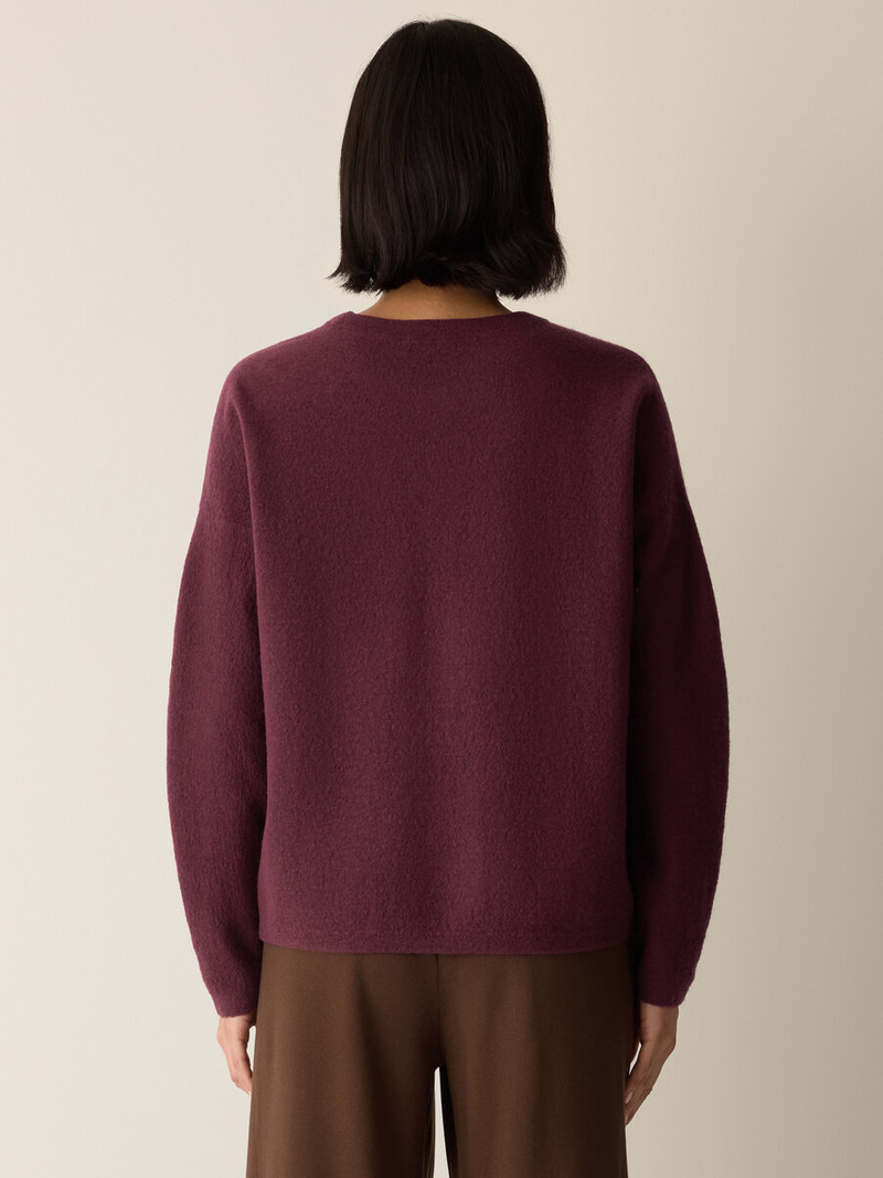Fine Felted Wool Crew Neck Top in Regenerative Wool 4