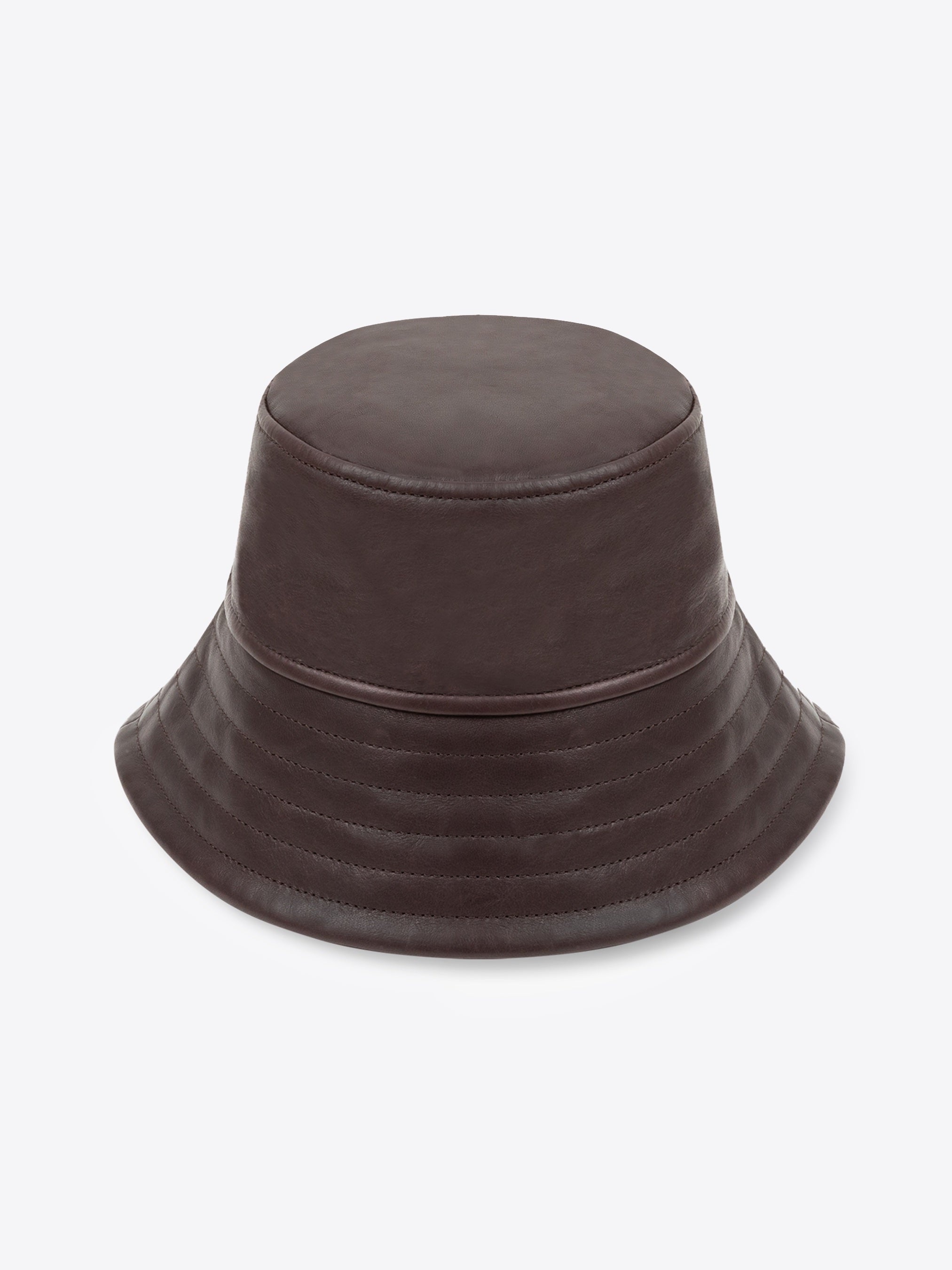 LEATHER BUCKET HAT - 1