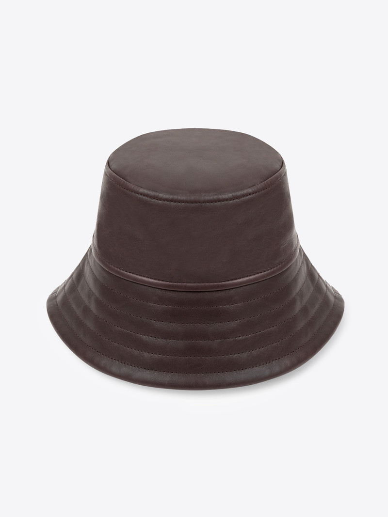 LEATHER BUCKET HAT 1