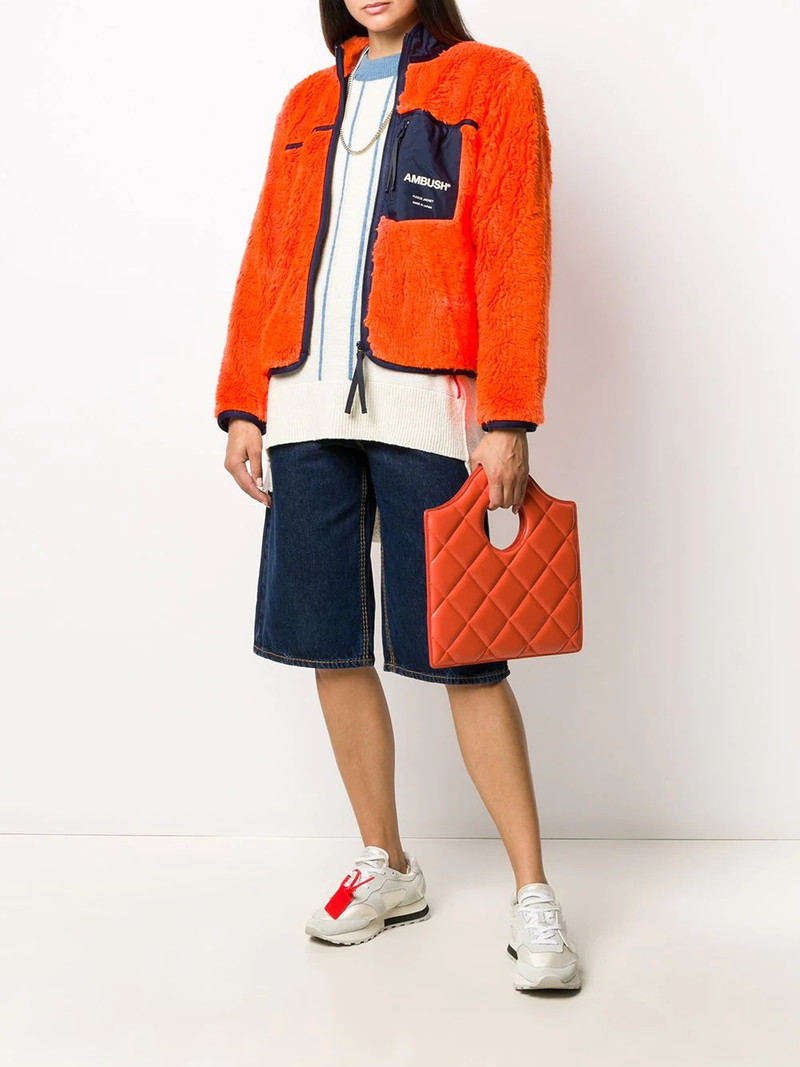 logo-print fleece jacket 3