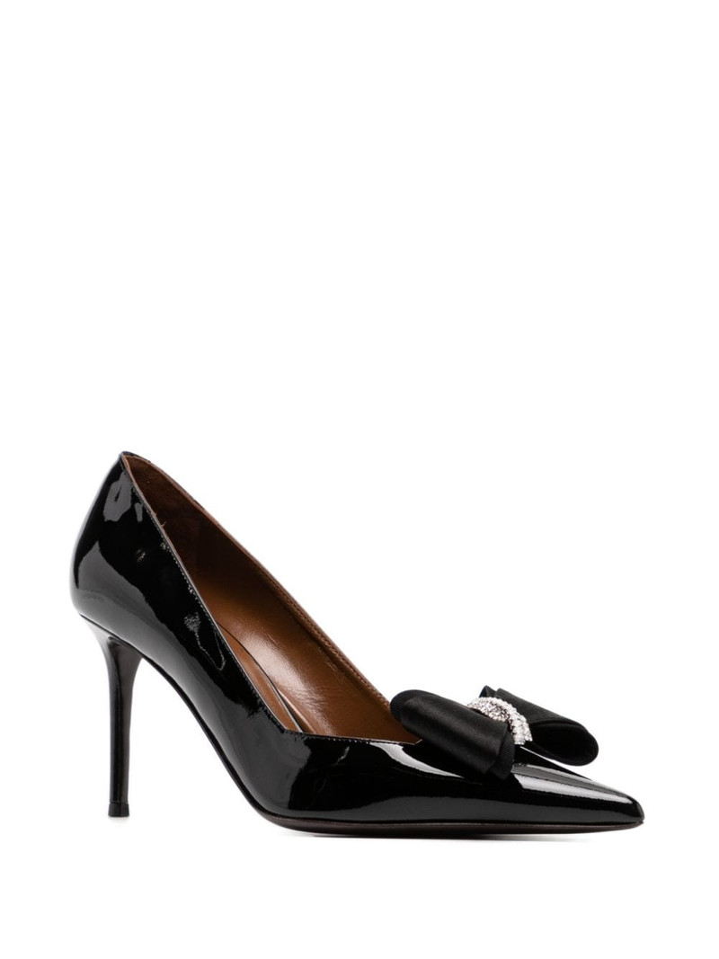 Giuseppe Zanotti 95mm bow-embellished pumps outlook