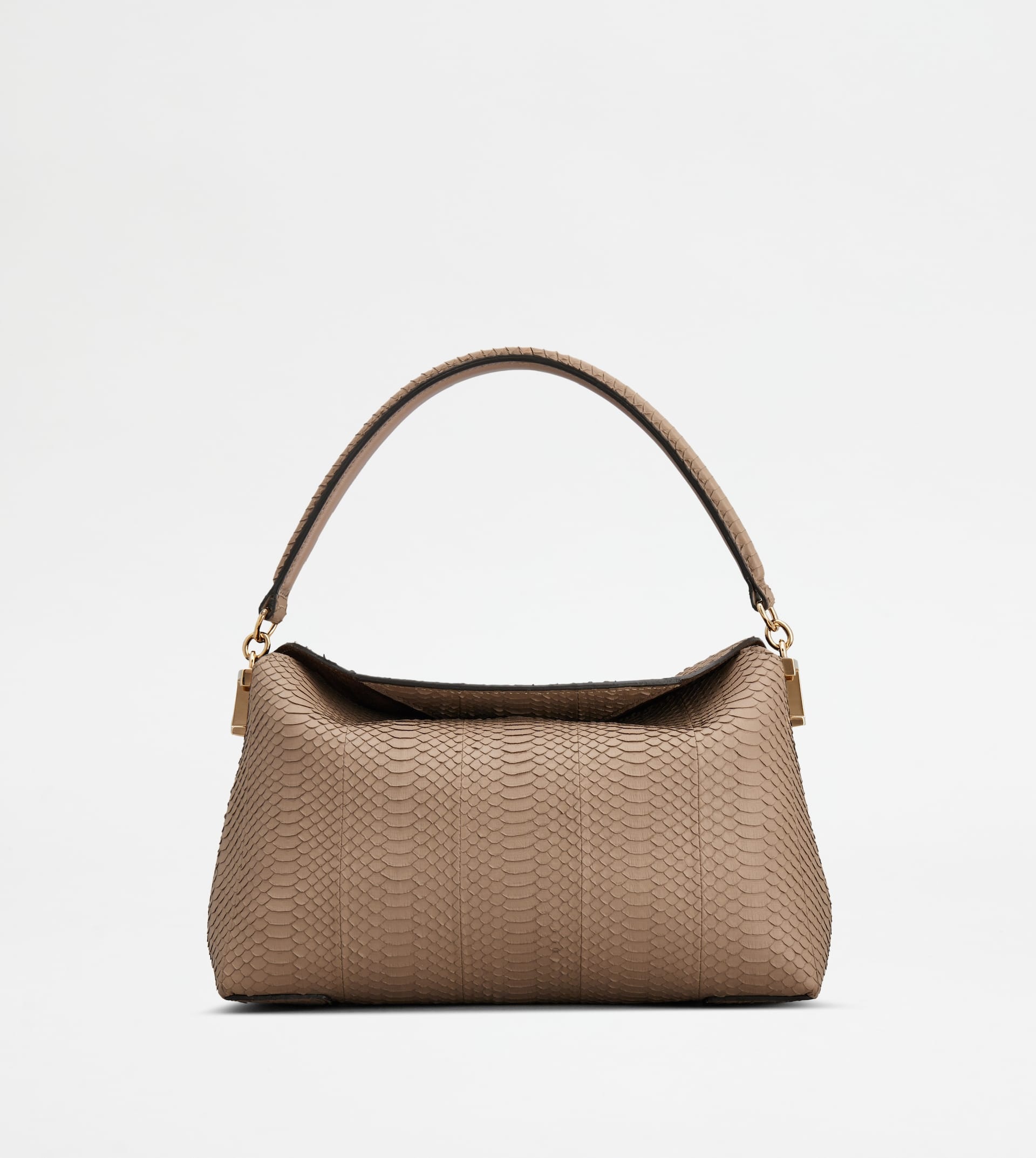 TOD'S T CASE SHOULDER BAG IN REPTILE MINI - BEIGE - 1