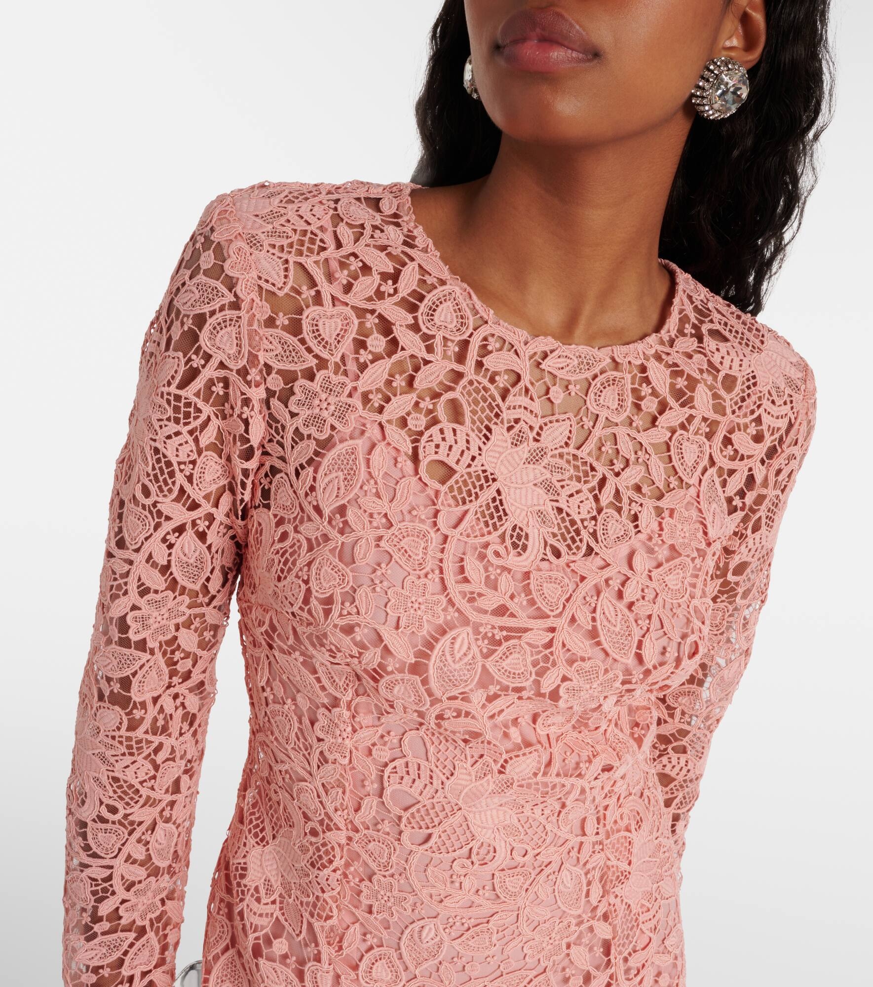 Lace midi dress - 4