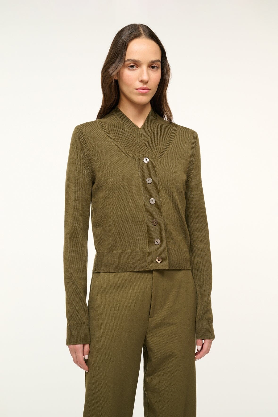 STAUD BAXTER CARDIGAN SERGEANT GREEN - 4