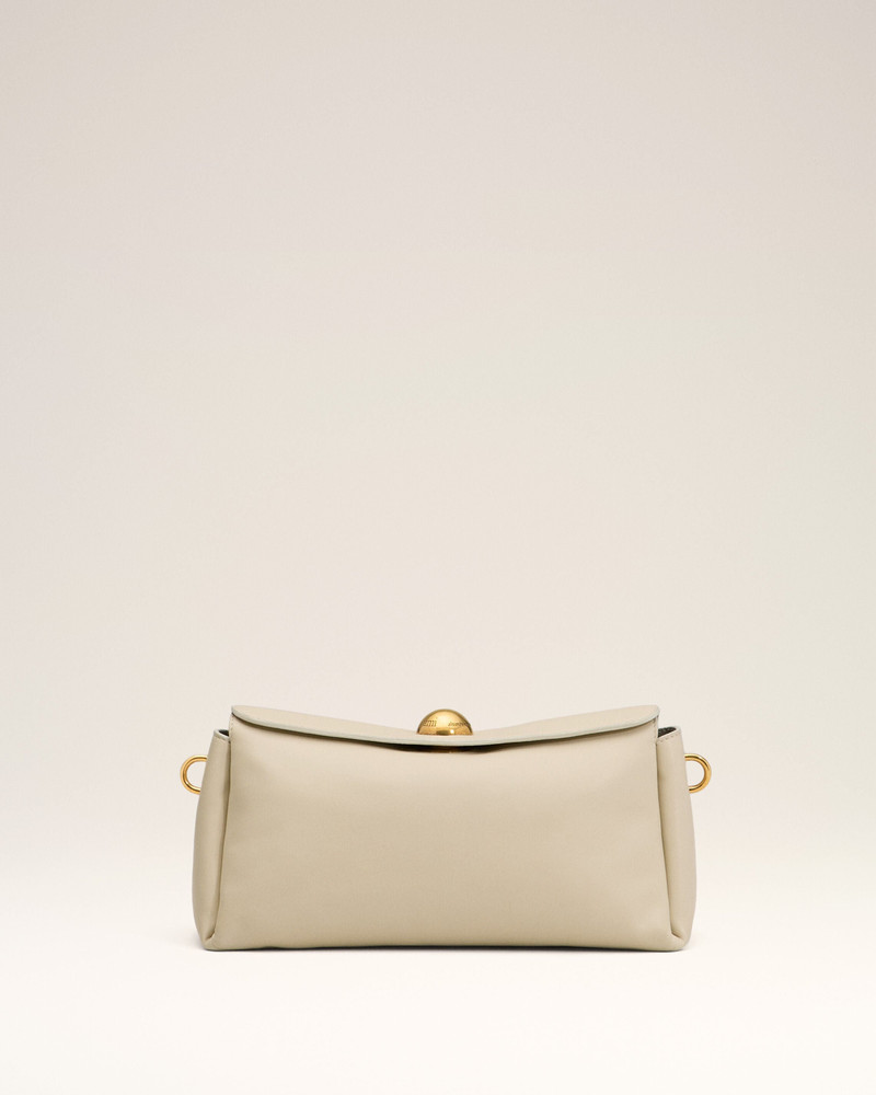 AMI Paris BEIGE LEATHER CARROUSEL BAG outlook