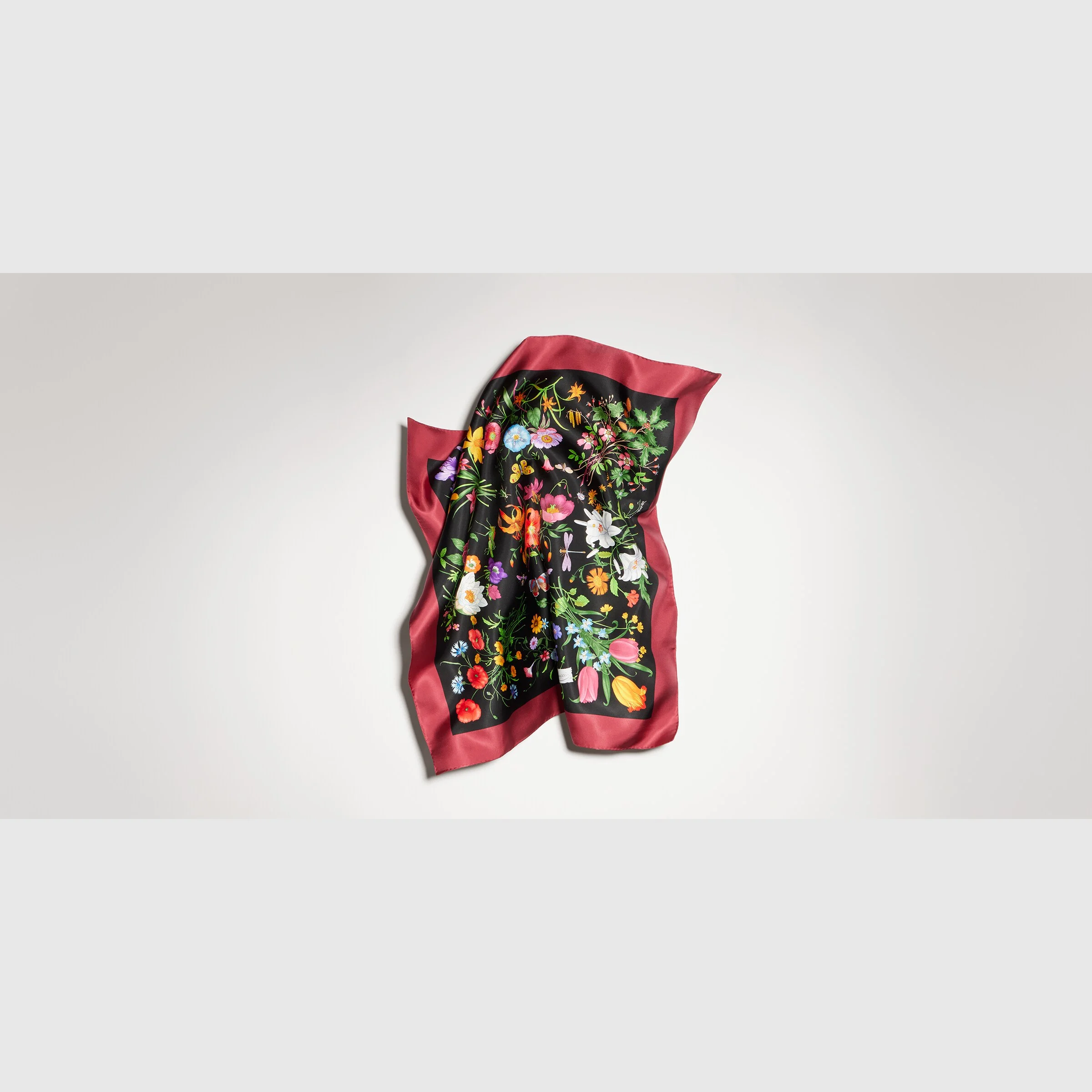 Printed silk twill carré - 1